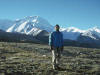Ich, im Hintergrund der Cho Oyu (8201m)
